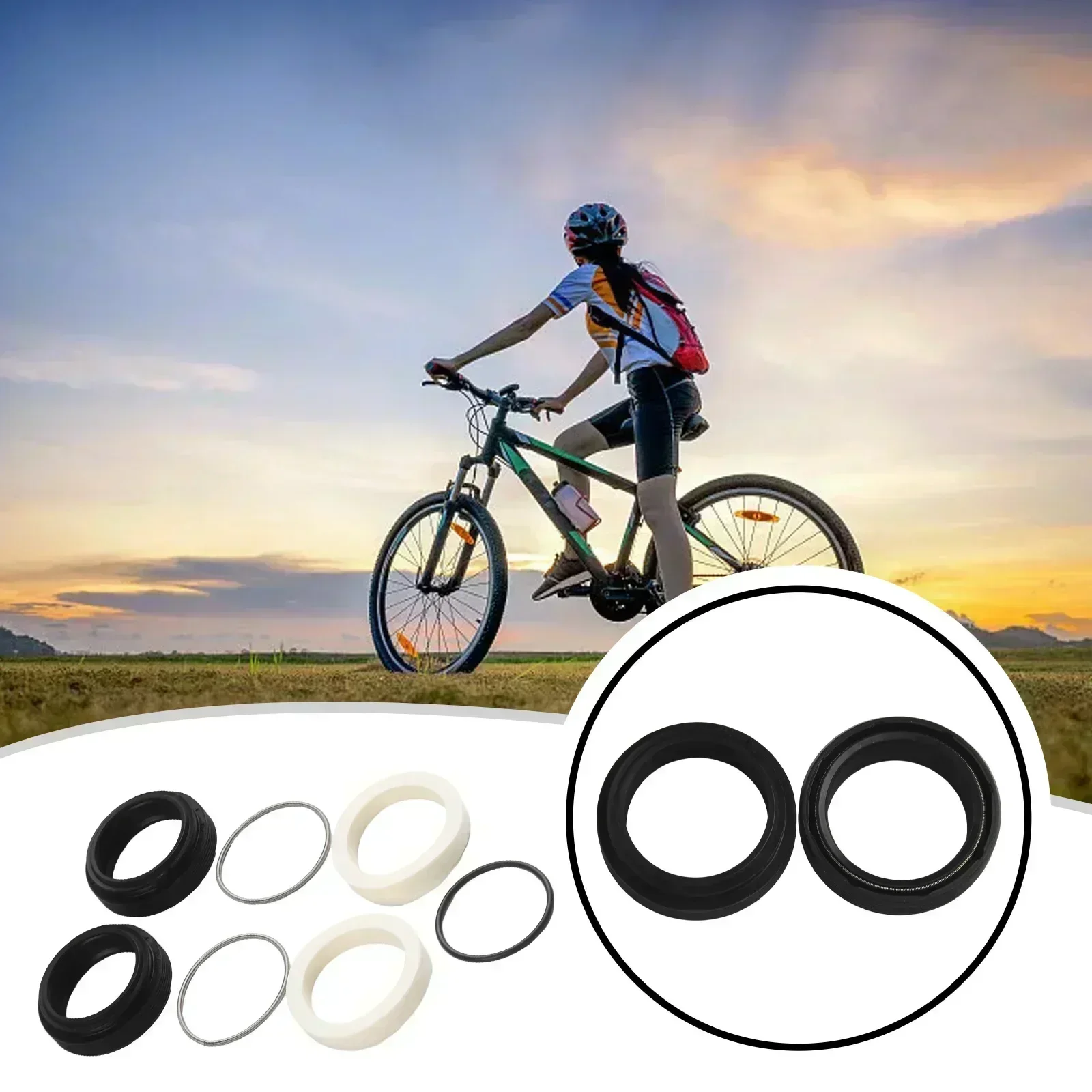 

MTB Fork Seal Kit Dust Wiper Dust Seal Rubber O-ring For Fox Epixon Seal Wiper 30 32 34 35 36 38 40mm Bike Part