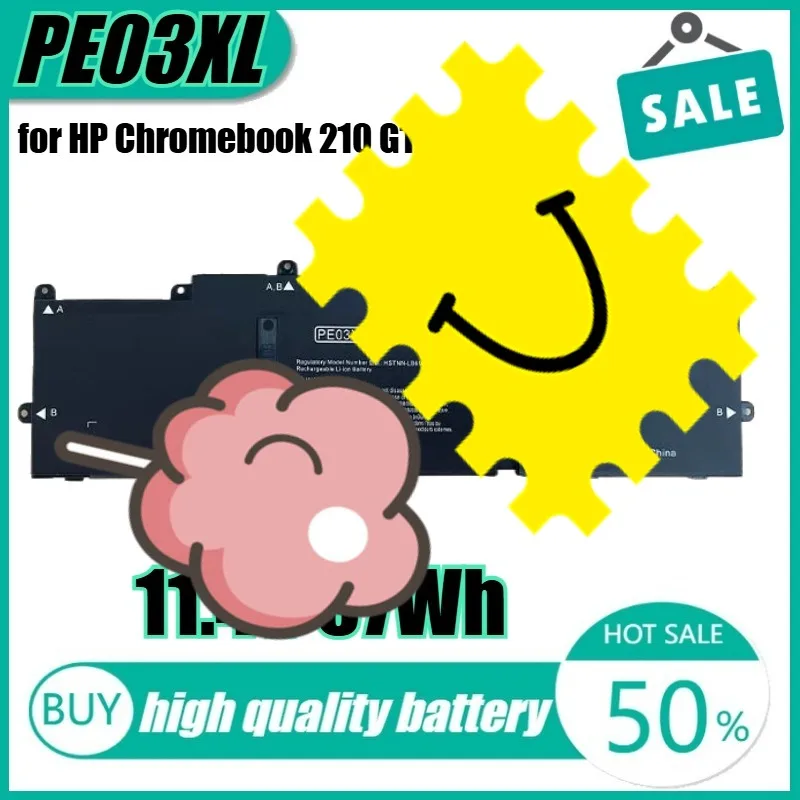 

Аккумулятор для ноутбука HP Chromebook 210 G1 11 G4 HSTNN-PB6J HSTNN-LB6M 11,4 В 37 Втч PE03XL