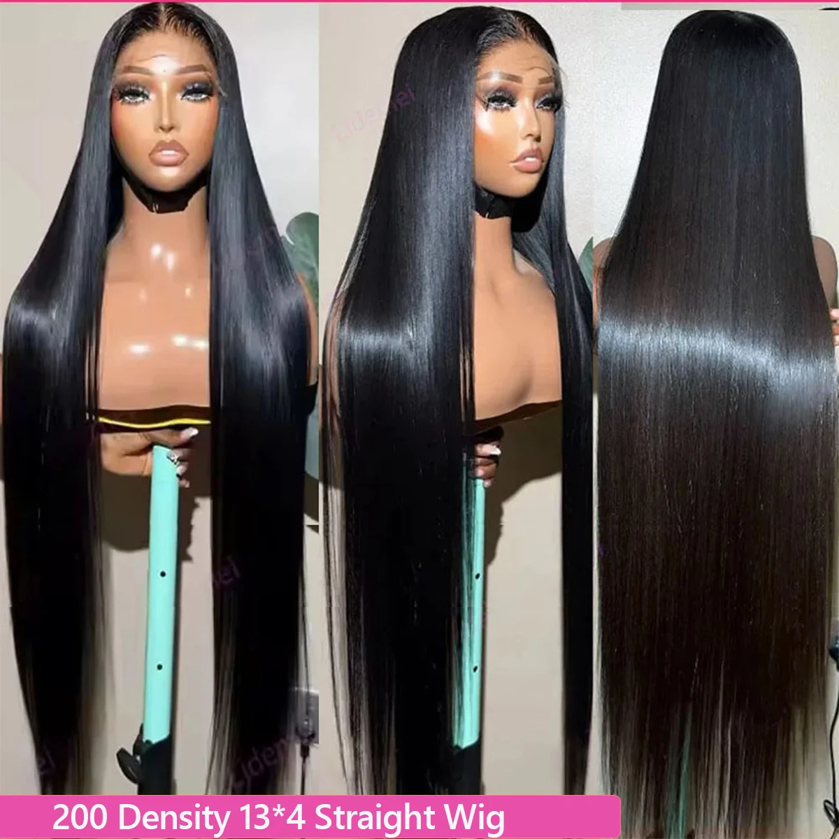 

40 дюймов 200% высокая плотность 13x4 Bone Straight 13x6 HD Парики из натуральных волос на кружеве спереди Бразильский 5X5 Бесклеевой парик Предварительно выщипанный