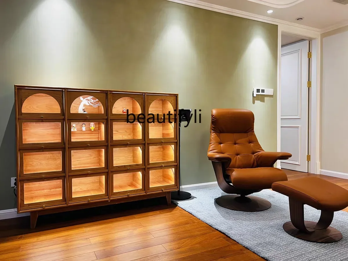 

20031 Средневековый шкаф для гостиной из массива дерева, шкаф для хранения вишневого дерева, ретро-сервант для хранения мебели