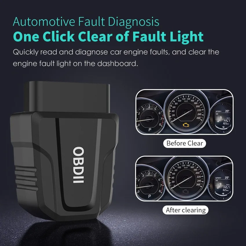 V011 for Bluetooth 5.4ELM32725K80 OBD2 Android IOS Car Fault Scanner Newest Electric Engine Analyzer Diagnostic Tool for Cars
