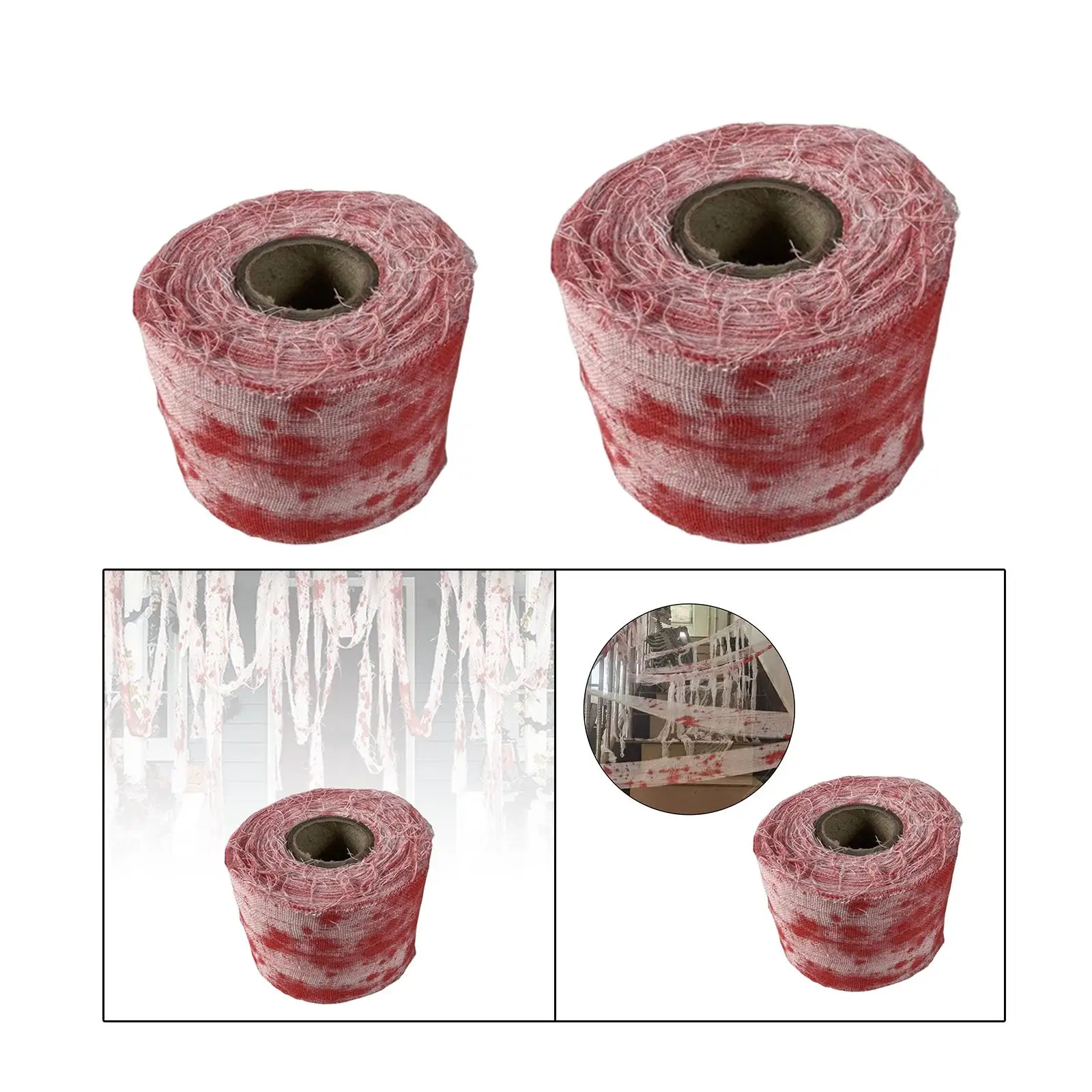 

Halloween Bloody Gauze 10M Haunted House Supplies Convenient Easy to Use Halloween Decor for Room Horror Parties Halloween Gift