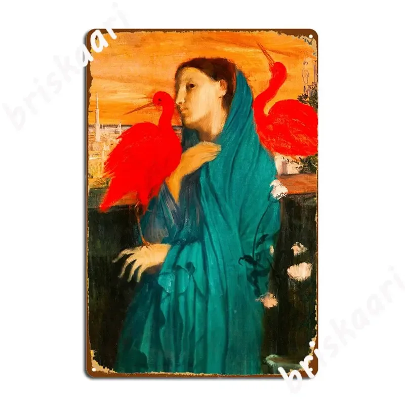 Hd Edgar Degas امرأة شابة مع Ibis Ca 1860 1862 لوحة معدنية ملصق حانة ملصق المنزل مضحك تين تسجيل الملصقات