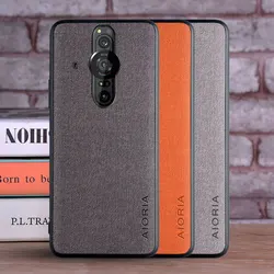 Case for Sony Xperia Pro I Pro-I 1 coque Luxury textile Leather skin soft phone cover for sony xperia pro i case funda capa