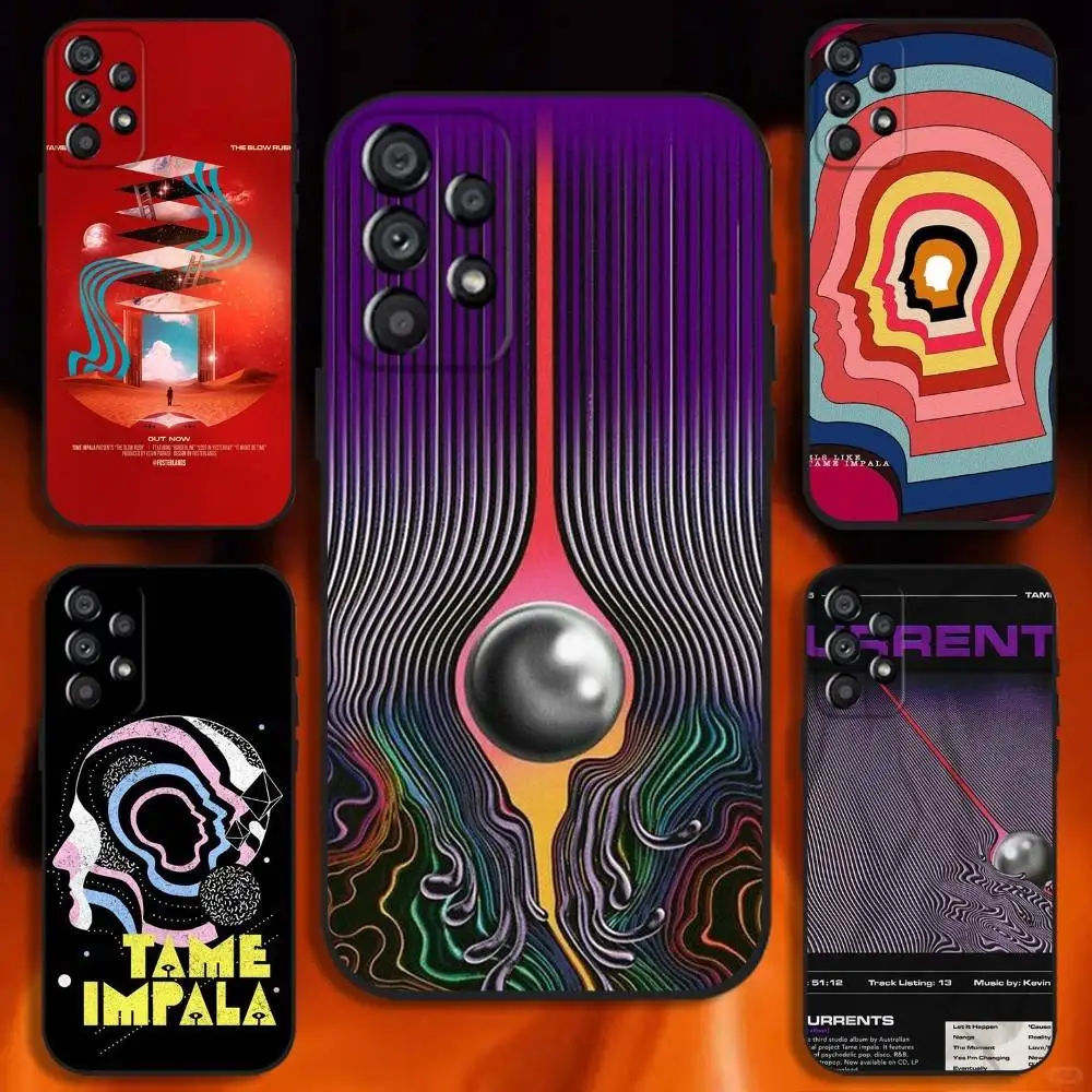 

Tame-Impala Pop Band Phone Case For Samsung Galaxy A20,A21s,A22,A31,A32,A52,A53,A72,73,A80 Soft Black Cover