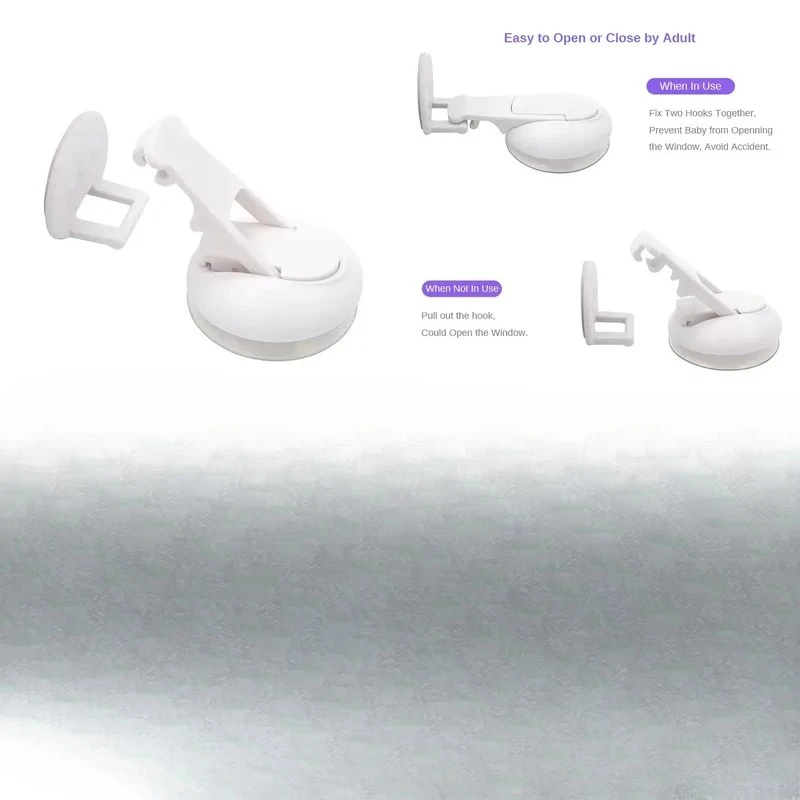 for OEM ODM Child Safety Protection ABS PVC Sliding Glass Lock Baby Furniture Window Lock EN71-3 Certified