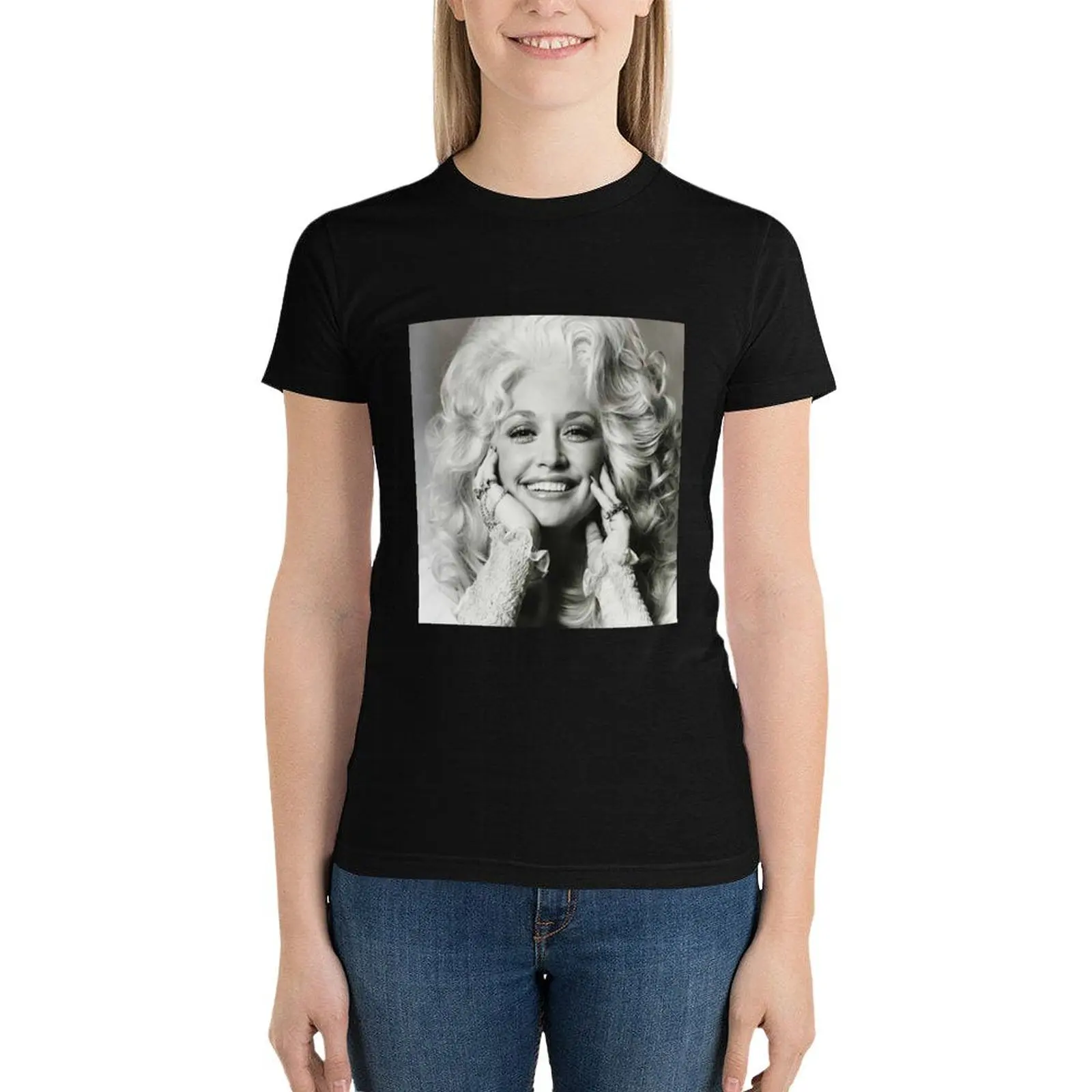 

dolly parton - beautiful retro T-Shirt graphics korean fashion oversized tshirts for Women