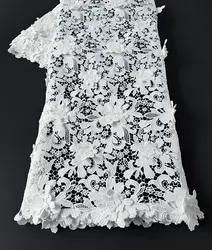 Big Heavy Embroidered Guipure Lace Elegant Textured Cotton Cord Cupion Fabric African inspired Casual Occasional Rich Wear