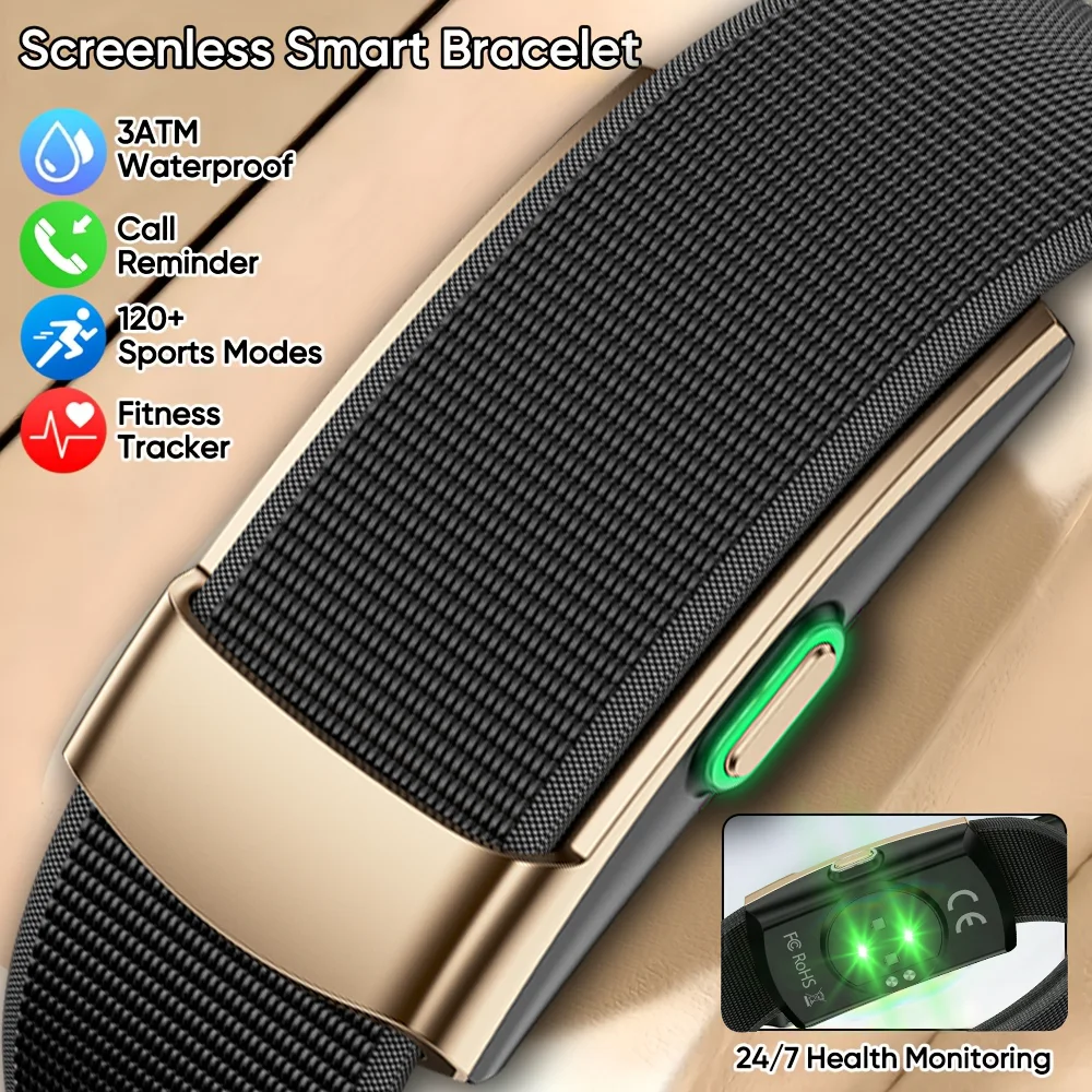 

DAORKOW New sports fitness tracker for sleep monitoring, heart rate and blood oxygen level. It's an all-screenless smartwatch