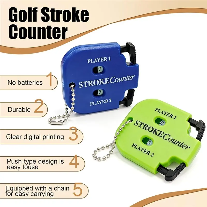 

【БОЛЬШАЯ РАСПРОДАЖА】Мини-счетчики ударов для гольфа, 6 шт., счетчики ударов для гольфа с функцией сброса и брелоком для ключей, 6 цветов