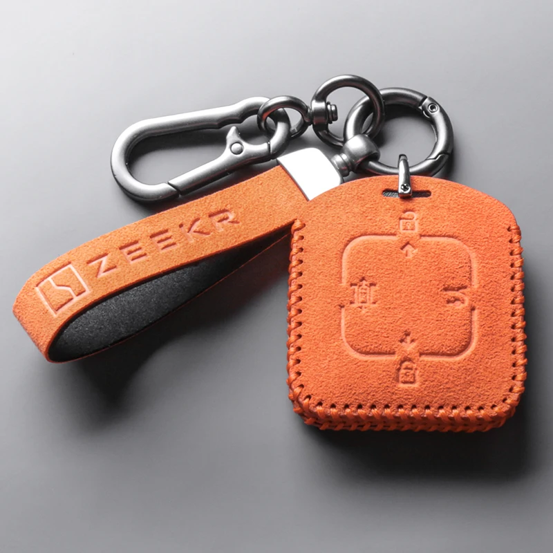 Alcantara-Juste de porte-clés pour ZEEKR 001, étui à clés, accessoires de voiture