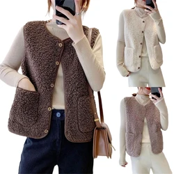 A0NF Short Korean Vest Stay Warm and Stylish Winter Sleeveless Coat Versatile Tops for Women Girls