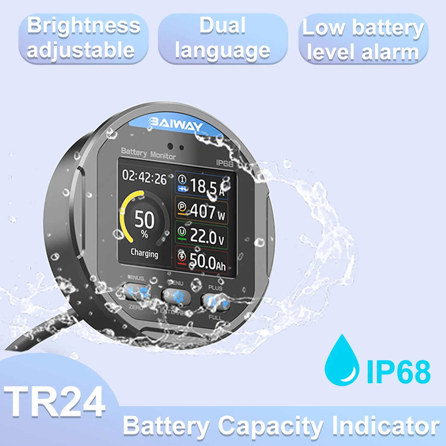 �y�Z�[�����zTR24 DC 8-80V �d�ʌv�h���o�b�e���[�e�ʃC���W�P�[�^�[�v���t�F�b�V���i���o�b�e���[�e�X�^�[�d���v�d���v�ԃI�[�g�o�C�p