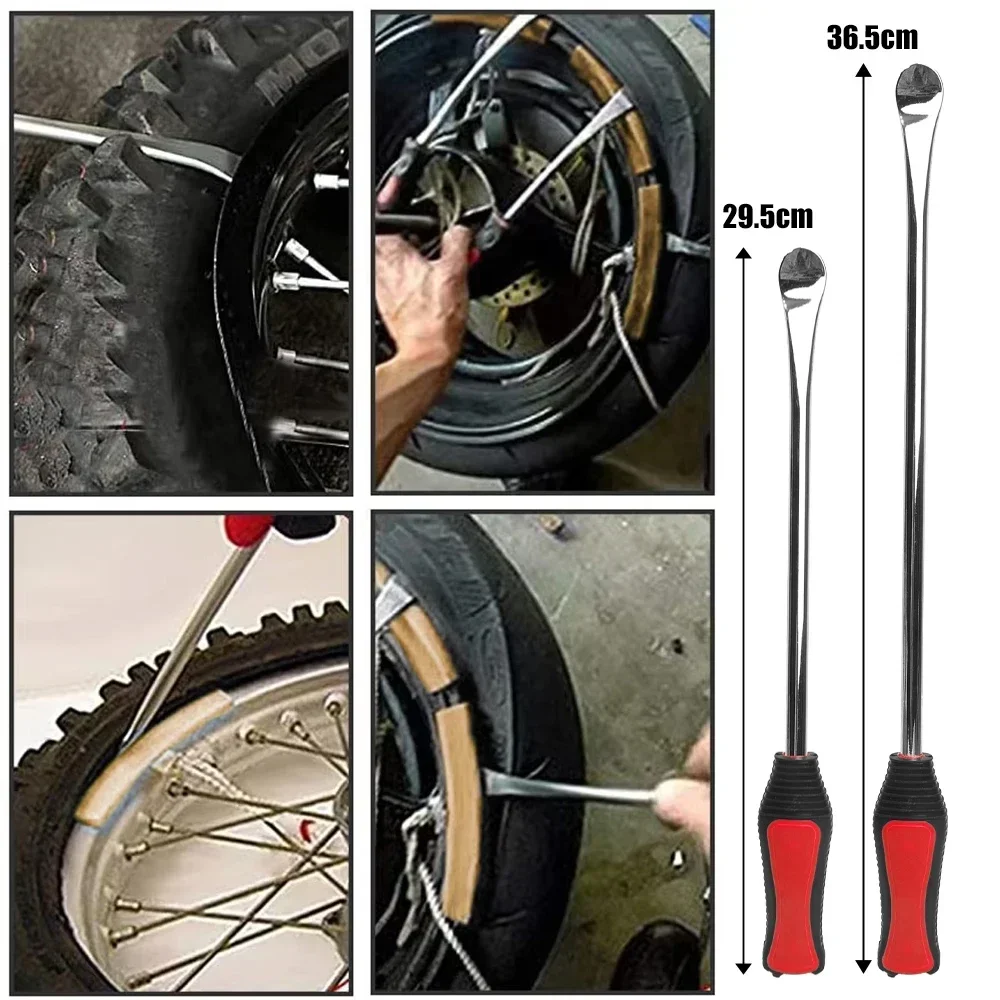 Car Tire Pry Bar Rim Protector Kit Multifunctional Wheel Tire Repair Tools Auto Motorcycle Bicycle Tire Changing Levers Crowbar