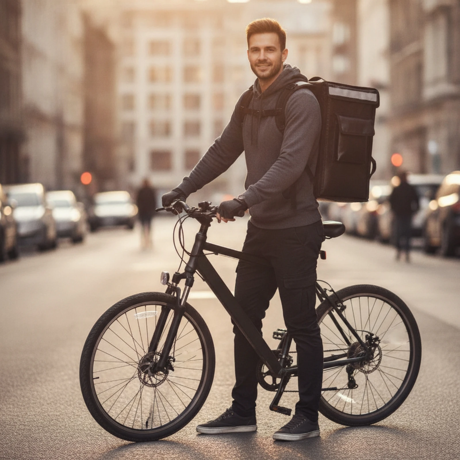 Insulated Food Delivery Backpack Waterproof Food Delivery Backpack Handshands-off Portable for Couriers, Takeaway Runs
