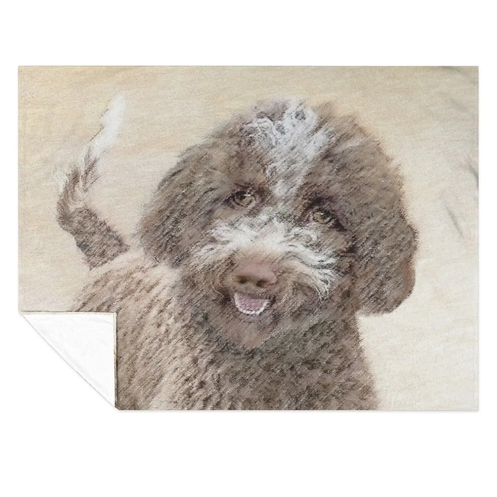 

Lagotto Romagnolo Painting - Cute Original Dog Art Throw Blanket Decoratives For Baby heavy to sleep Plaid Blankets