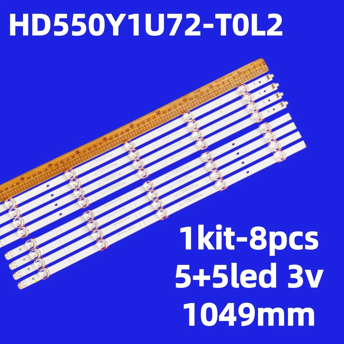 Barra de retroiluminación LED de 4 unidades/juego para Hisense 55A65GV 55A7GV HD550Y1U72-T0L2 HD550Y1U62-TOL6
