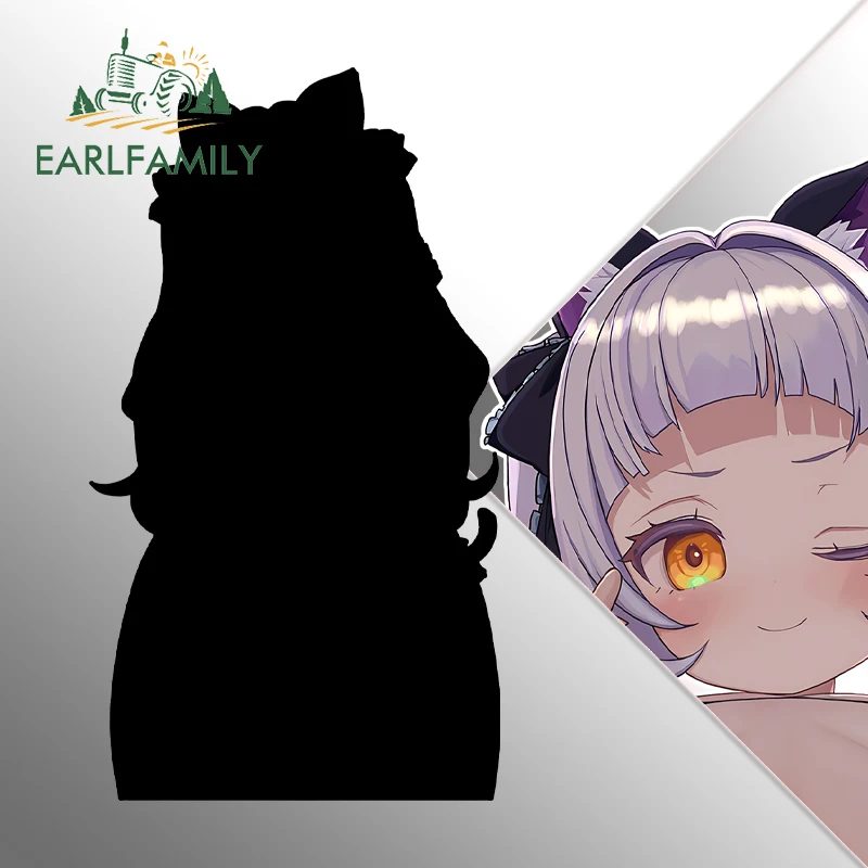 EARLFAMILY Murasaki Shion Hololive Car Stickers Scratch Proof Anime Loli with Bikini Waterproof Skateboard Motorcycle Decal