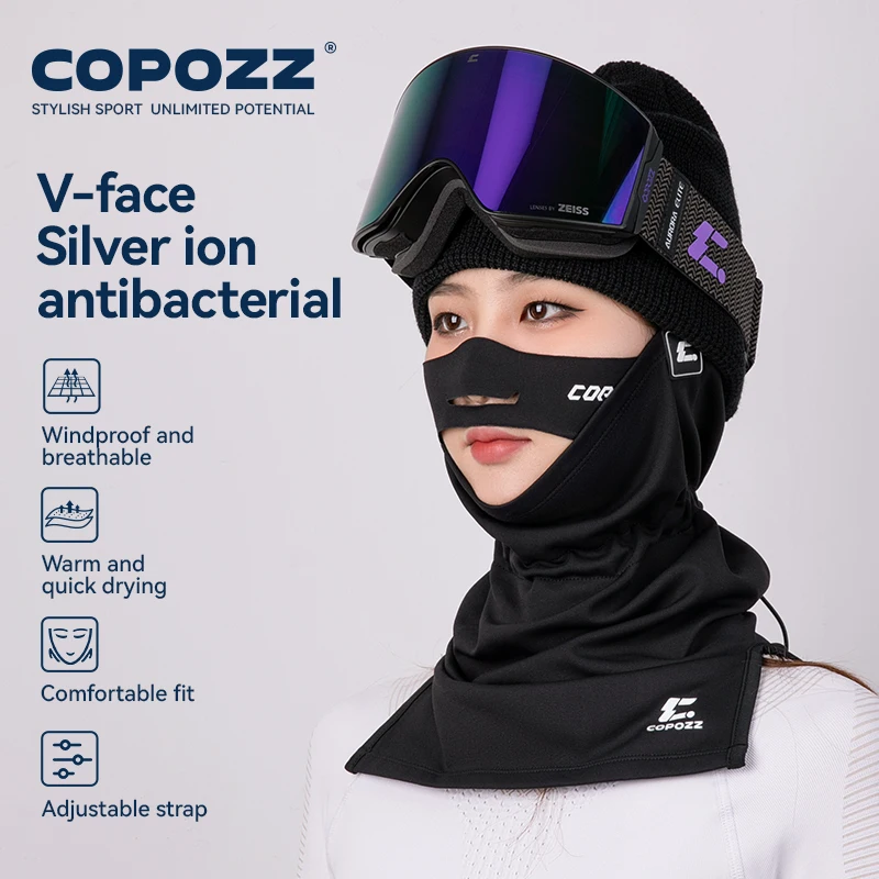 Copozz Men Women Windproof Face Mask V-face Slim face mask Soft Warm Half Face Mask Balaclava Face Cover for Motorcycle Riding