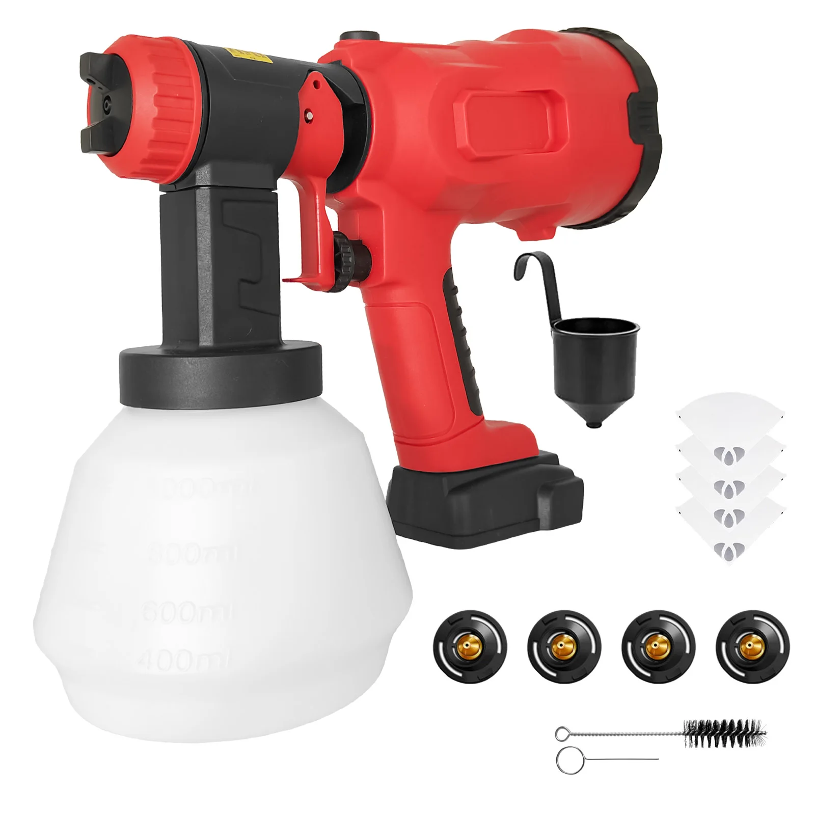 

Cordless Paint Sprayer for Milwaukee 18V Battery, 40000RPM High Speed Paint Sprayers for Home Interior and Exterior, HVLP Spray Paint Gun for House Furniture Painting (Battery Not Included)