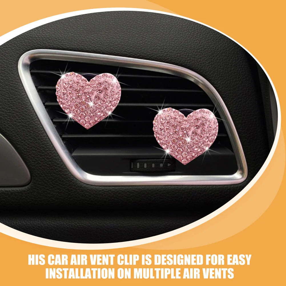 2 قطعة على شكل قلب سيارة معطّر الهواء كليب رائحة زخرفة ديكور داخلي تصميم فاخر العطر الناشر سيارة كليب