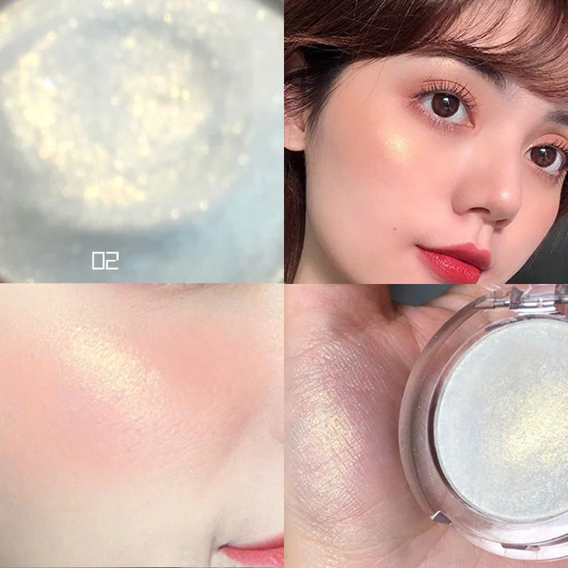 لوحة هايلايتر لامعة مكونة من 3 ألوان |   مقاوم للماء يدوم طويلاً |   مكياج تفتيح الوجه ثلاثي الأبعاد