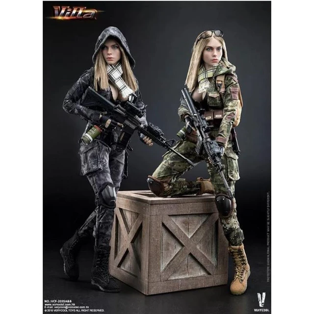 Original VERYCOOL VCF-2035A VCF-2035B VILLA Beautiful Sisters Police Black  Jungle Python Pattern Female Soldier Action Models - AliExpress