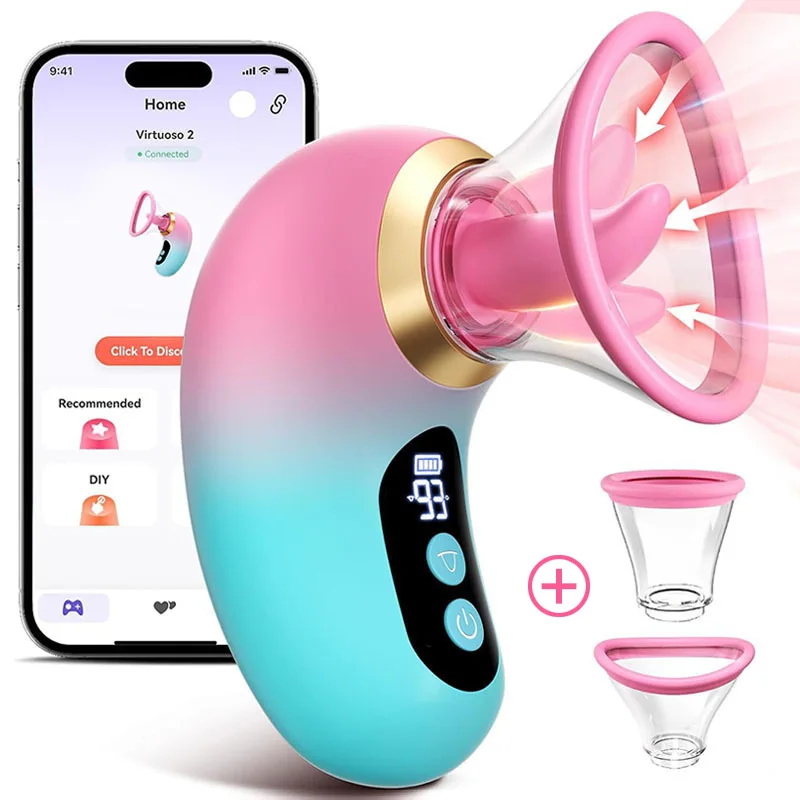 APP Control Clitoral Sucker Vibrator Tongue Licking Nipple Vagina Massager Clit Stimulator Female Masturbation Sex Toy for Women