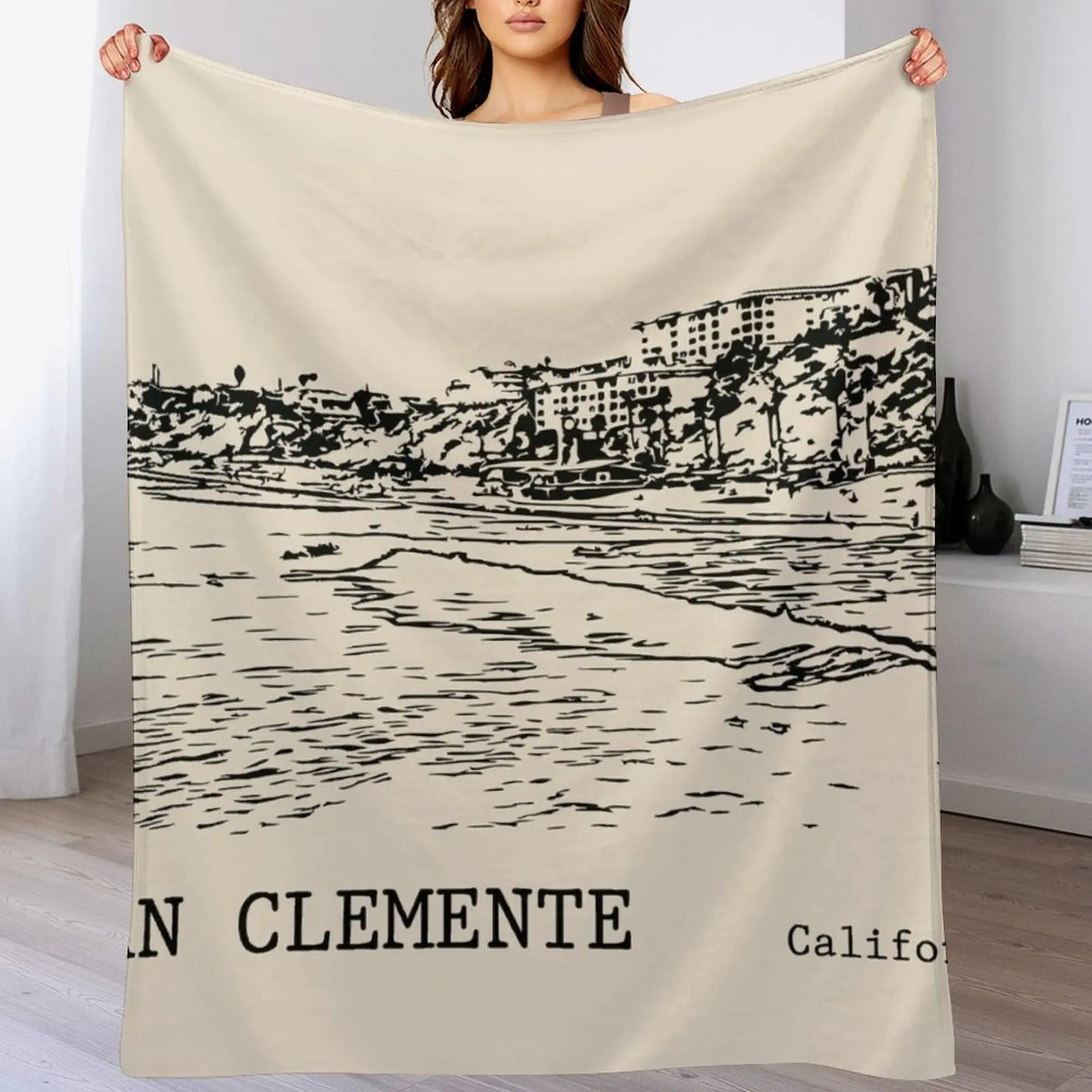 

San Clemente California Throw Blanket Designers Hair Large Blankets