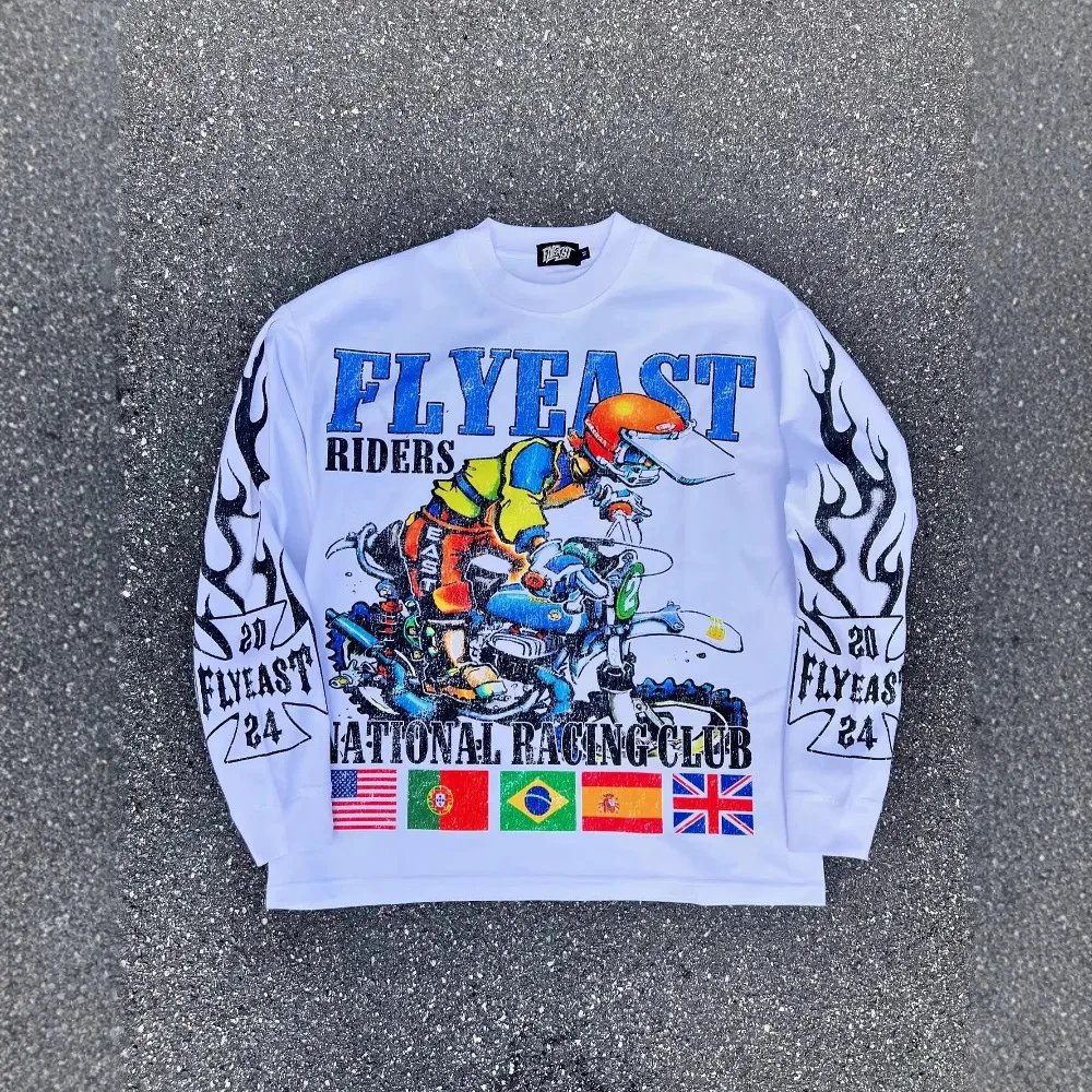 Men's Faux Two-Piece Wide Leg Pants with Print & Embroidery, Pure Cotton Baggy Casual Pants, Street Wear Sweatpants for Men