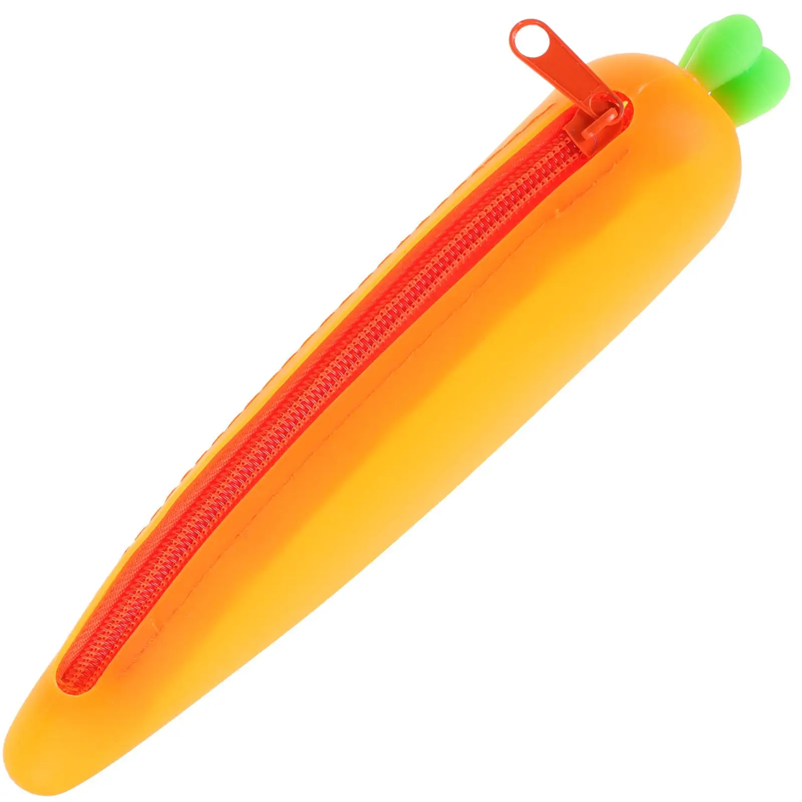 귀여운 당근 모양의 연필 케이스 경량 휴대용 학교 용품 주최자 지퍼 주머니 편지지 가방 선물 아이디어