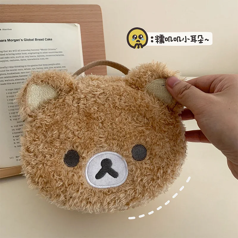 

Мультяшная плюшевая косметичка Rilakkuma, женская портативная дорожная вышитая 3d ручная сумка для хранения туалетных принадлежностей, подарки