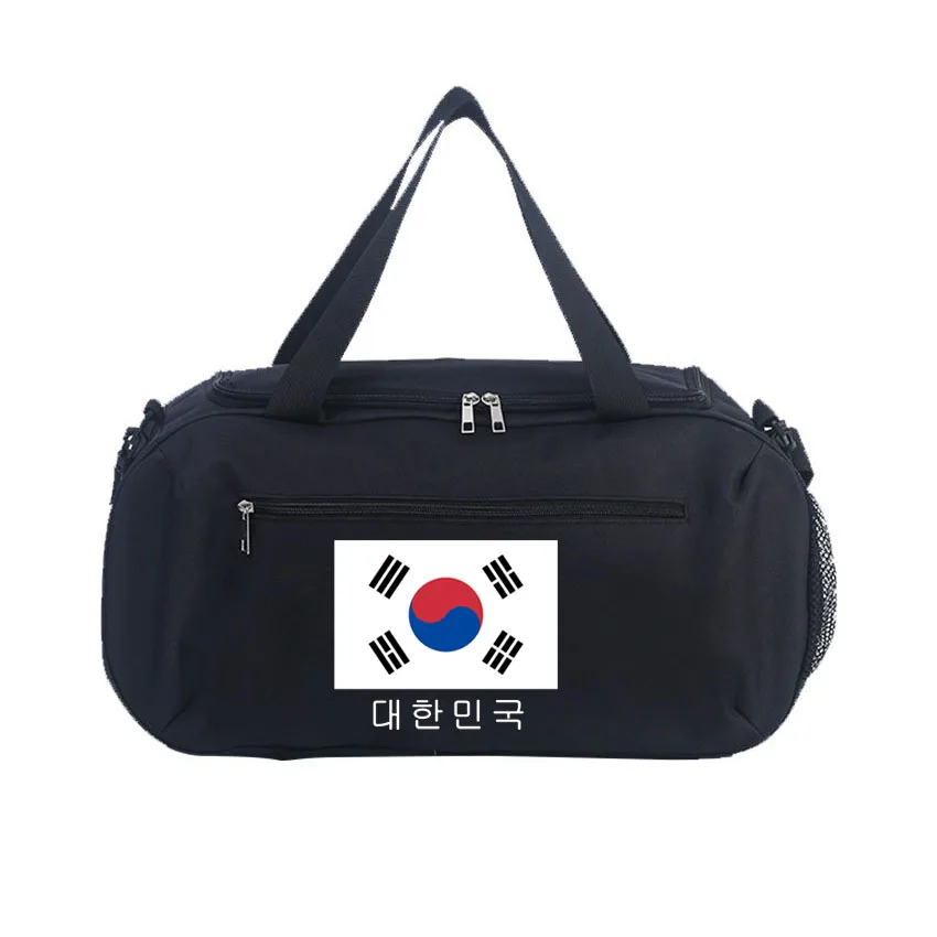 

Korea Flag Printed Gym Bag Fitness Bags Wet Dry Training Men Yoga For Shoes Travel Shoulder Handbag Basketball Multifunction Bag