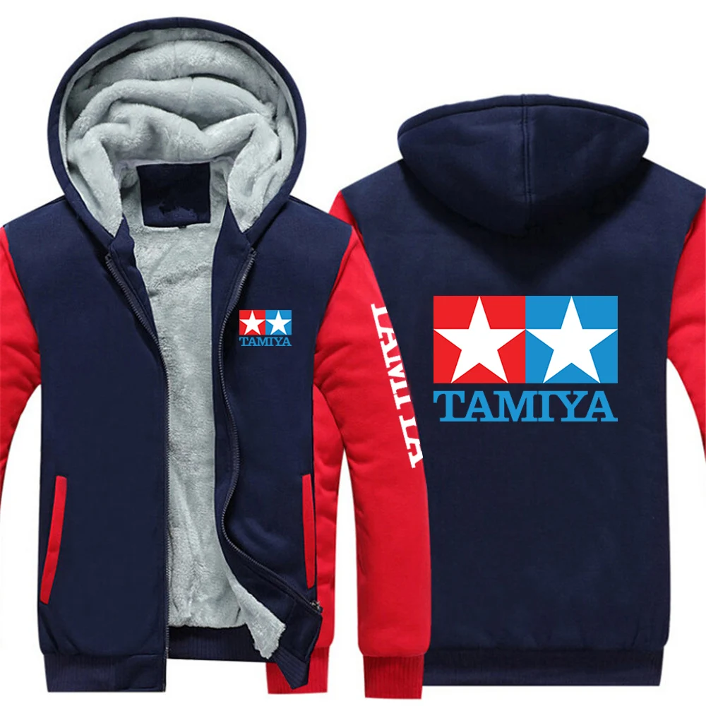 

2025 Fleece Warm Comfortable Coat Autumn And Winter Man's Thicken Zipper Hoodies Taniya Logo Print Cold-Proof Hooded Jacket