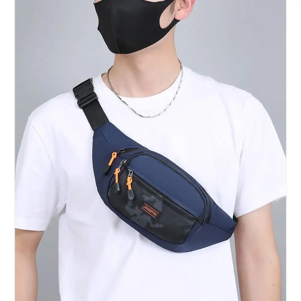 Unisex Multifunctional Waist Bag Men Chest Bag Fashion Large Capacity Canvas Sports Chest Bag