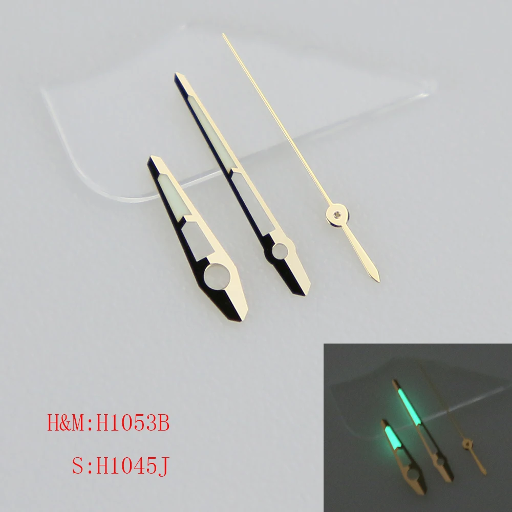 1053 Cut Face Super C3 Green Luminous  Fit NH34 35 36 38 70 Automatic Movement SKX007 Watch Hands