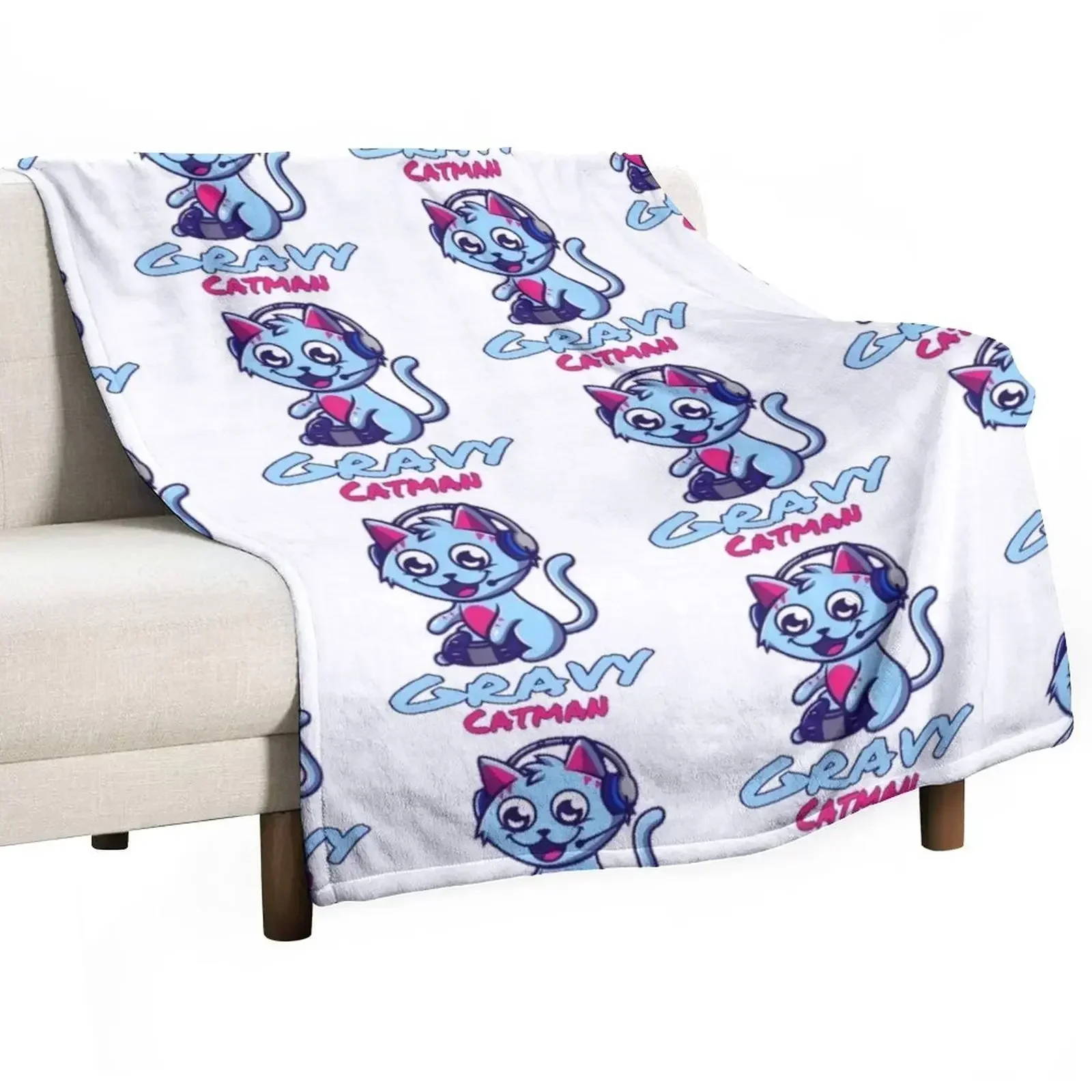 

Gravycatman gamer Throw Blanket Large Soft Beds funny gift Blankets