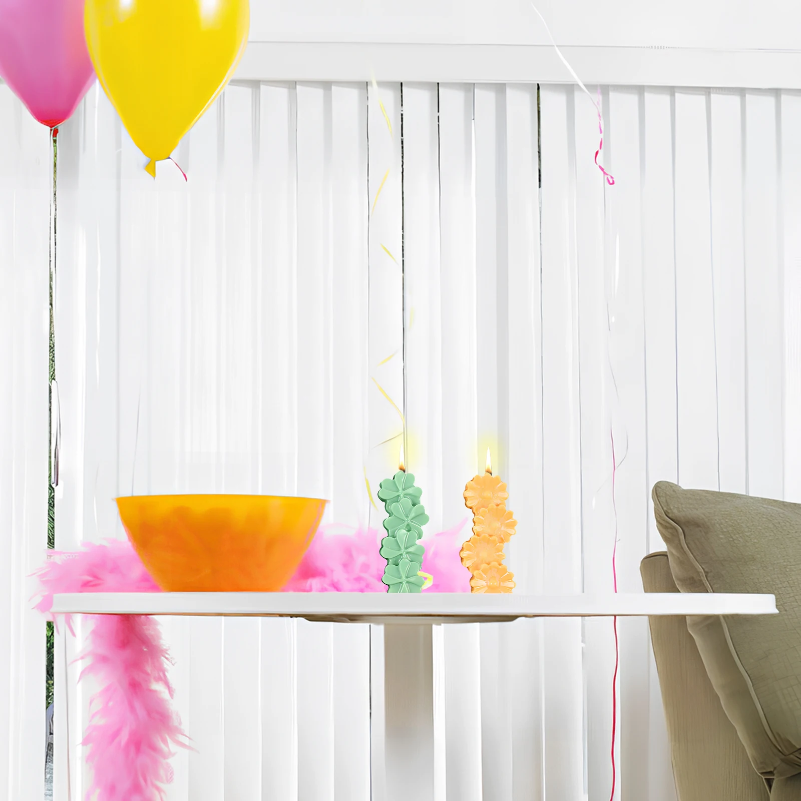 

3D Molds 3Pcs Silicone Craft Molds For Flower Candles Soap Dessert Cake Decorative Making Molds Set