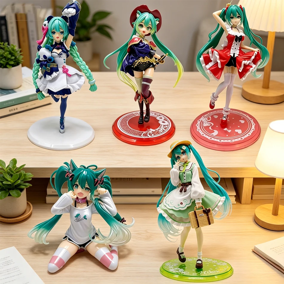 Heiße Kawaii Mädchen Hatsune Miku Anime-Figur Mode Subkultur Miku Actionfigur Weihnachtsgeschenk PVC Sammlermodell Puppe Spielzeug