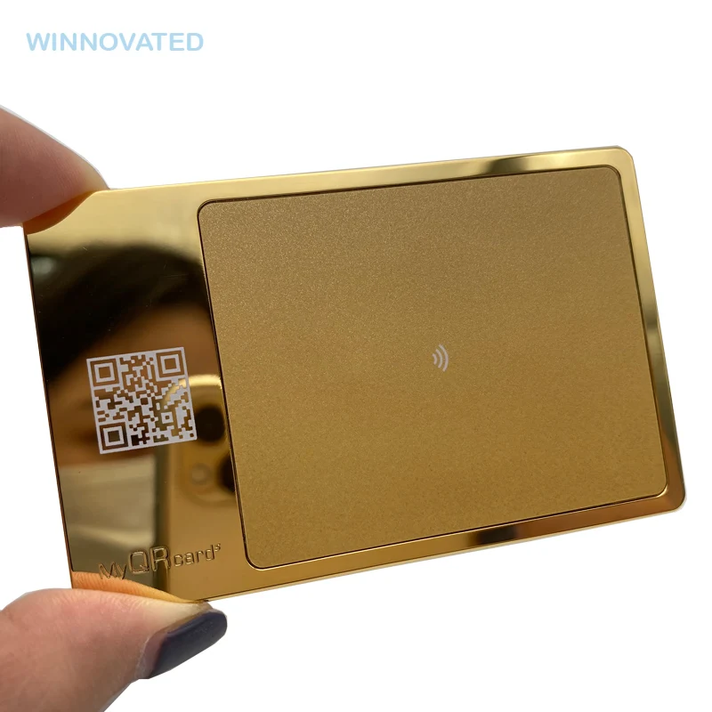 

10 0.pieces.Custom.Contactless ID RFID Chip NFC Metal Business Card