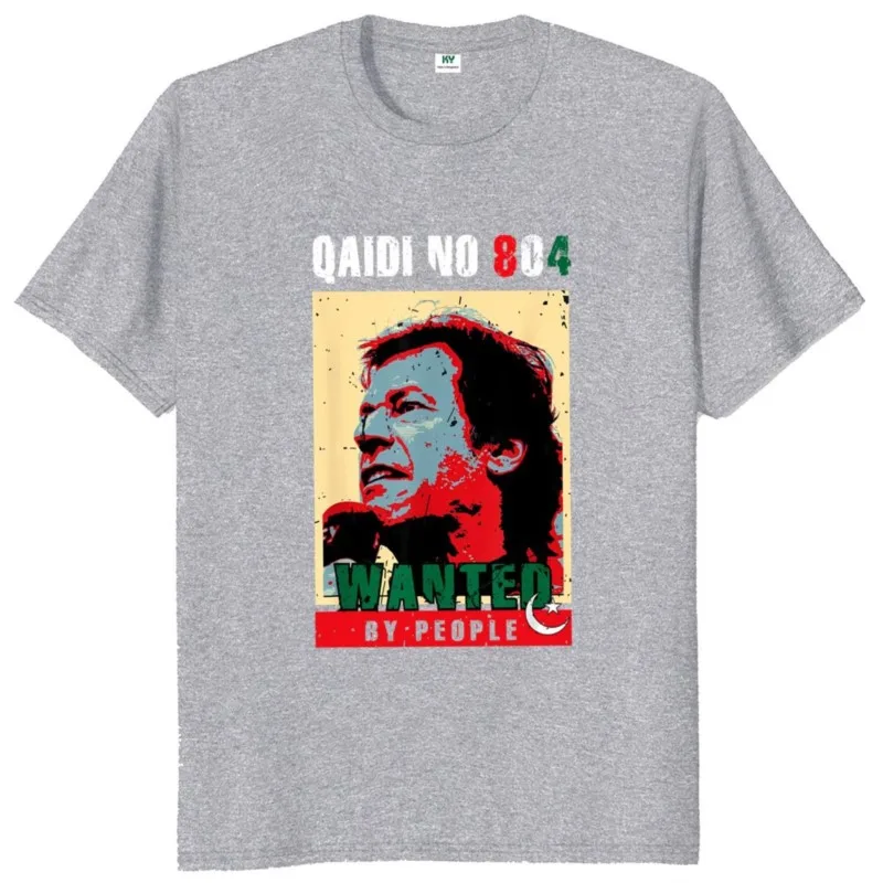 Retro Imran Khan Qaidi No 804 T Shirt PTI Partei Pakistan Fans Vintage Graphic T-shirts EU Size Cotton Unisex Tee Tops