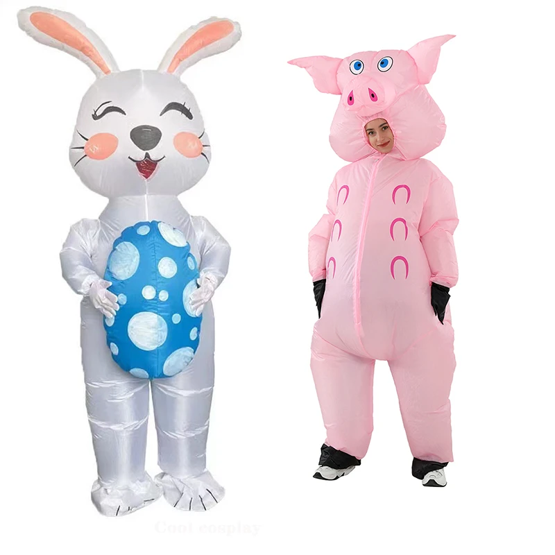 

Halloween Adult Mascot Pink Pig Inflatable Costumes Cosplay Costumes for Man Woman Animal Party Role Play Disfraz