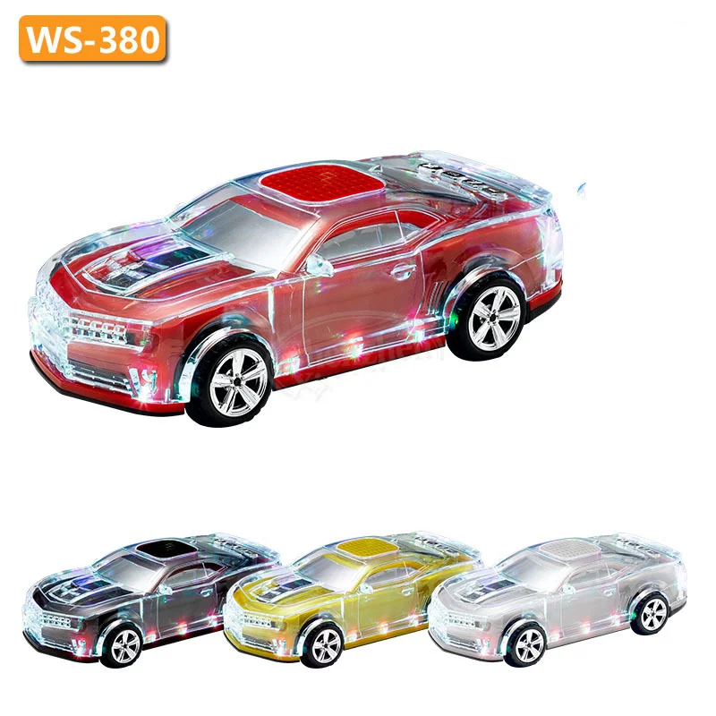 

Waterproof Portable FM USB Blue Tooth Loudspeaker Music Colorful Led Light WS-380 Car Speaker Outdoor Bass Stereo 6W BT Speaker