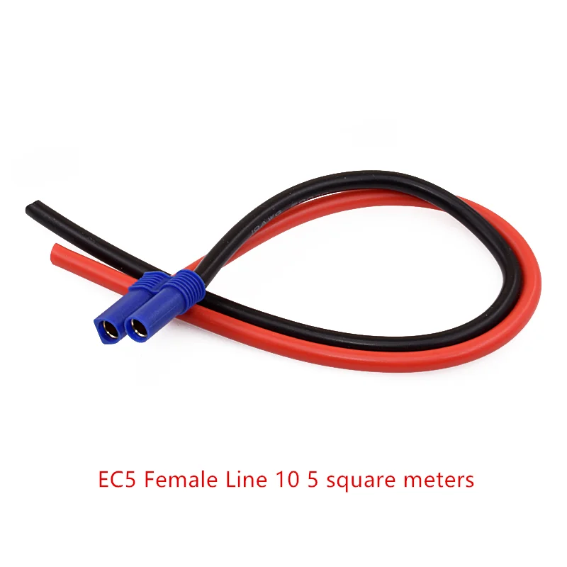 1Pcs Brand New High Quality EC5 Male / Female Connector Pigtail Cable 30Cm 10AWG Silicone Wire RC Lipo Battery