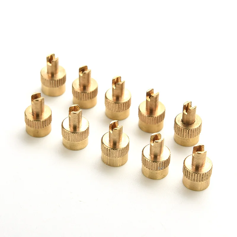 10pcs Slotted Head Valve Stem Caps with Core Remover Tool for Car Motorcycle