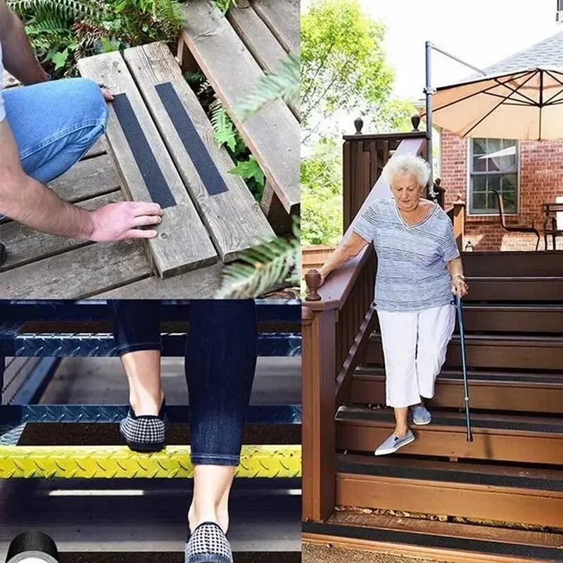 Cinta antideslizante de 5M, pegatina de agarre antideslizante impermeable de seguridad para escaleras de ancianos y cinta antideslizante de suelo