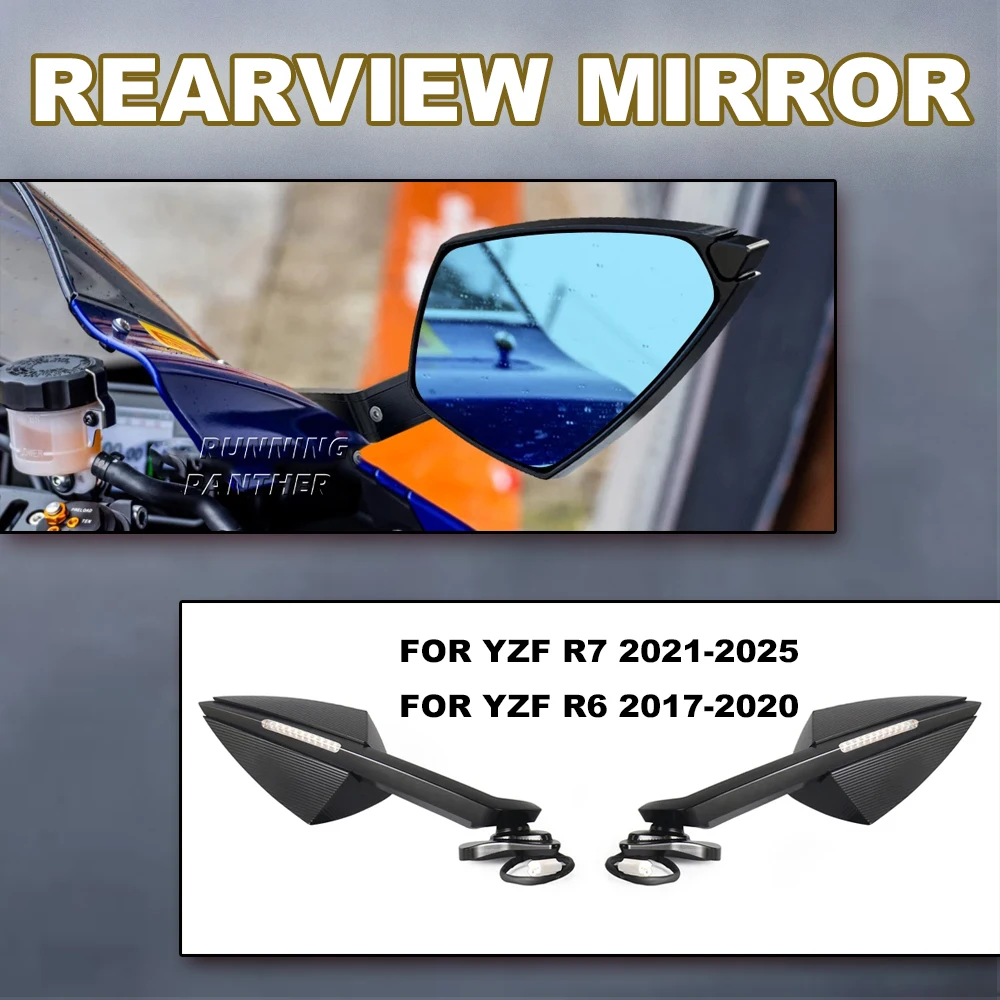 

Motorcycle modification accessories with integrated LED turn signal in the rearview mirror For YZF R7 2021- YZF R6 2017-2020