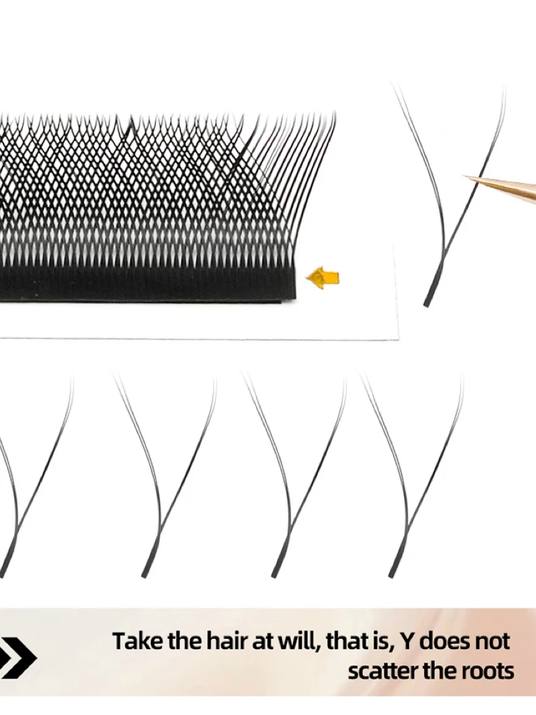 MENGLUKE W Shaped Bloom 2D 3D 4D 5D 6D 7D 8D Automatic Flowering Premade Fans Eyelash Extensions Natural YY Individual Lashes