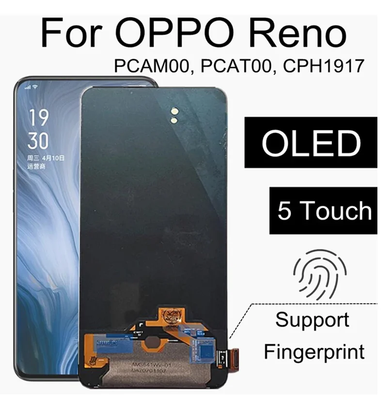 

6.4" OLED For OPPO Reno LCD Display Touch Screen Digitizer Assembly Replacement For OPPO PCAM00 PCAT00 CPH1917 LCD