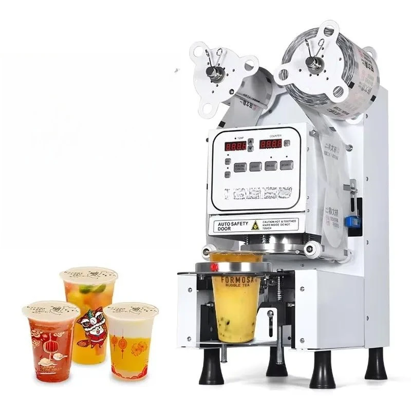 Automatic Electric Juice Cup Sealing Machine Beverage Film Sealing Machine for Foam Teacups and Cans